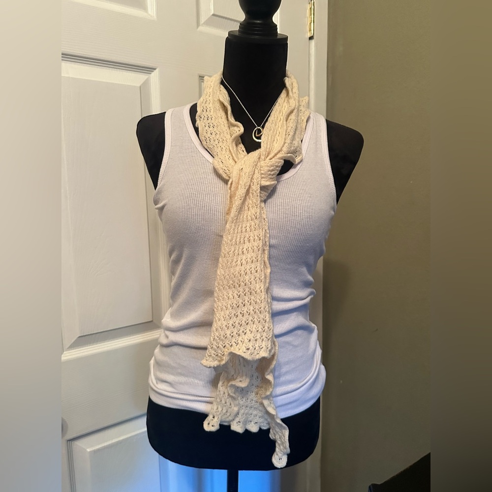 Parkhurst Cream Knit Scarf